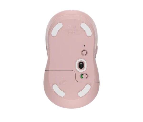 m650-medium-rose-bottom Logitech Signature M650/Kancelářská/Optická/Pro praváky/4 000 DPI/USB+BT/Růžová