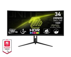 MSI MAG/342CQR E2/34"/VA/wQHD/180Hz/1ms/Černá/3R