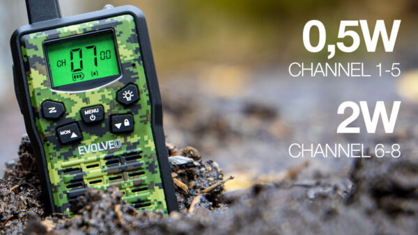 EVOLVEO FreeTalk 2W, PMR vysílačka s výkonem 0,5 a 2W