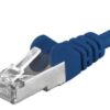modra-8 Premiumcord Patch kabel CAT6a S-FTP, RJ45-RJ45, AWG 26/7 2m, modrá
