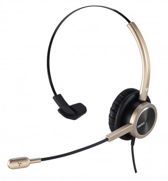 mrd-809g_s WELL Mairdi MRD-809G, náhlavka jednoušní, gold