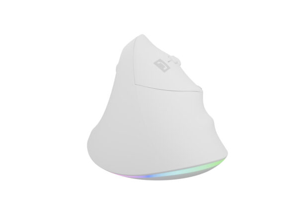 Vertikální myš Natec CRAKE 2 PRO/Vertikální/Optická/Pro praváky/12 400 DPI/Drátové USB-A/Bílá