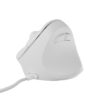Vertikální myš Natec CRAKE 2 PRO/Vertikální/Optická/Pro praváky/12 400 DPI/Drátové USB-A/Bílá