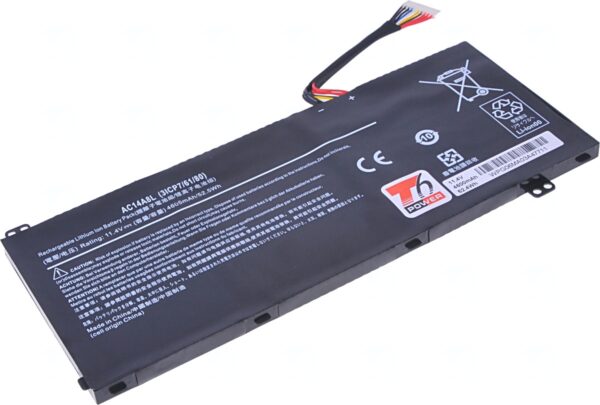 Baterie T6 Power pro Acer Aspire Nitro VN7-571, VN7-572, VN7-591, 4600mAh, 52Wh, 3cell, Li-pol
