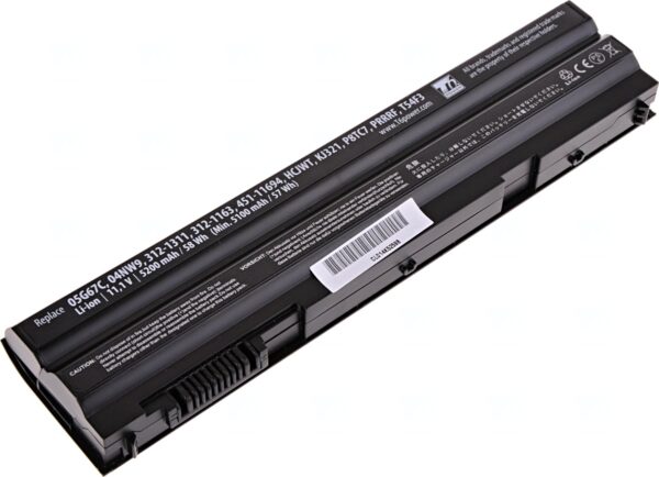 Baterie T6 Power Dell Latitude E6420, E6430, E6520, E6530, E5420, E5430, E5520, 5200mAh, 58Wh, 6cell