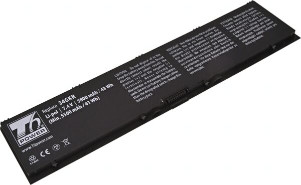 nbde0145__s-1 Baterie T6 Power pro Dell Latitude E7440, Latitude E7450, 5800mAh, 43Wh, 4cell, Li-pol