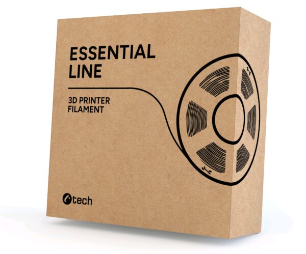 obal-1 Filament C-TECH ESSENTIAL LINE, PLA, šedá, 1,75mm, 1kg