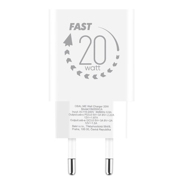 obal-me-cestovni-nabijecka-usb-a-usb-c-20w-white-1-big_ies13980991 OBAL:ME Cestovní Nabíječka USB-A + USB-C 20W White
