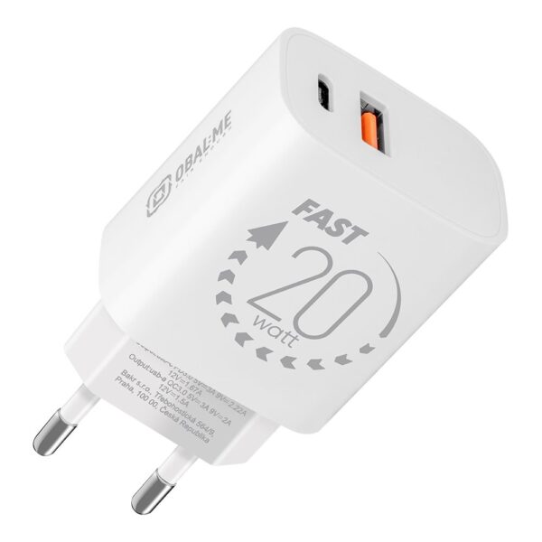 obal-me-cestovni-nabijecka-usb-a-usb-c-20w-white_i_s-1 OBAL:ME Cestovní Nabíječka USB-A + USB-C 20W White