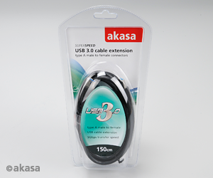 AKASA - prodlužovací kabel USB 3.0 typ A - 1,5 m