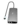 i-tec USB-C Metal Nano 3x Display Dock, 2x HDMI 1x USB-C video, PD 140W + Universal Charger 140W