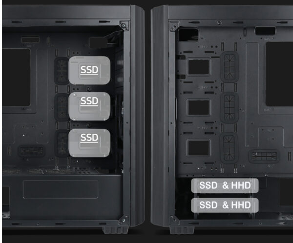 Gembird Computer Fornax K500/Midi Tower/Černá