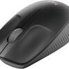 Logitech M190/Kancelářská/Optická/1 000 DPI/Bezdrátová USB/Černá