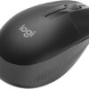 Logitech M190/Kancelářská/Optická/1 000 DPI/Bezdrátová USB/Černá