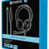 Sandberg PC sluchátka USB Chat Headset s mikrofonem, černá