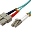 Optický patch cord Duplex LC-SC 50/125 0,25m MM OM4