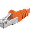 Premiumcord Patch kabel CAT6a S-FTP, RJ45-RJ45, AWG 26/7 0,25m oranžová