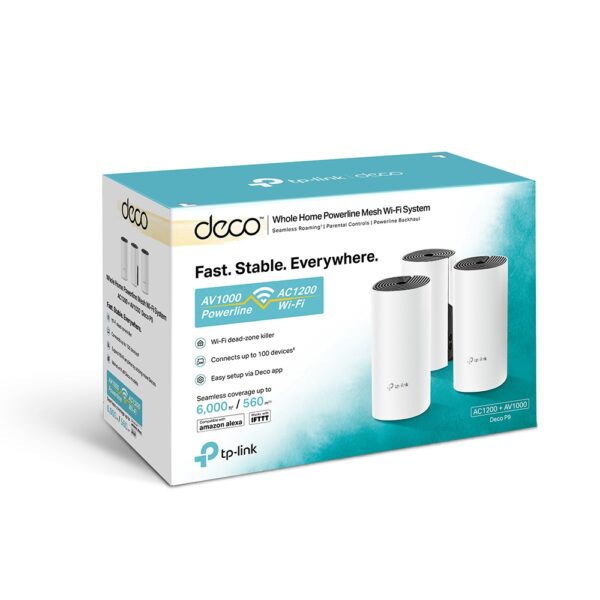 p9_05_large_1563843635560e TP-Link AC1200 Whole-home Mesh WiFi Powerline System Deco P9(3-pack)