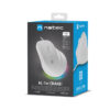 Vertikální myš Natec CRAKE 2 PRO/Vertikální/Optická/Pro praváky/12 400 DPI/Drátové USB-A/Bílá