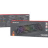 Herní mechanická klávesnice Genesis THOR 404/RGB/Outemu Peach Silent/Drátové USB-A/US layout/Černá