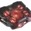 EVOLVEO Ania 5R, chladicí podložka pro notebook, 5x ventilátor, červené podsvícení