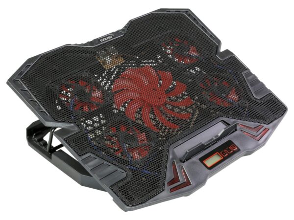 EVOLVEO Ania 5R, chladicí podložka pro notebook, 5x ventilátor, červené podsvícení