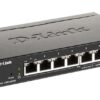 pvbok D-Link DGS-1100-08PV2 Smart Switch, 8x 1000Base-T 802.3at PoE, 64W PoE budget, Fanless