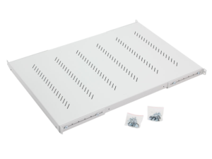 rac_s 19" police A1 s perforací 250mm, max.20kg šedá