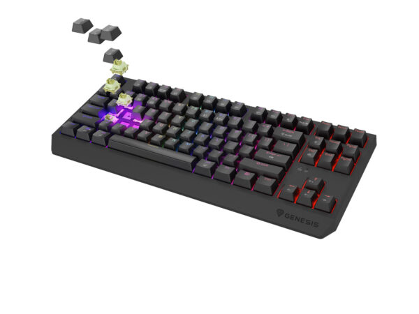 render-klawiatura-thor-230_NKG-2108_Lemon-Switch_wireless_1b GENESIS herní klávesnice THOR 230/TKL/RGB/Outemu Silent Lemon/Bezdrátová USB + Bluetooth/US layout/Č
