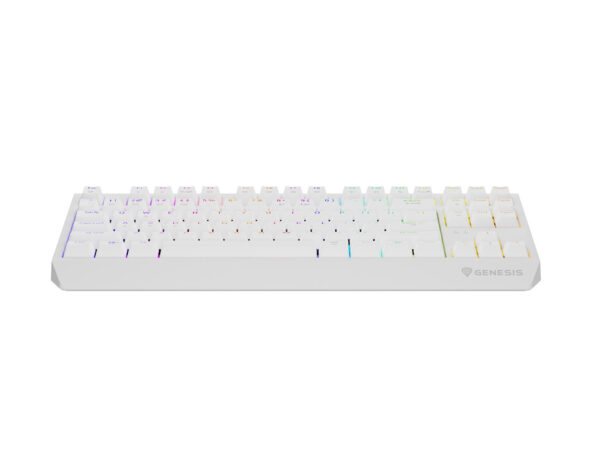GENESIS herní klávesnice THOR 230/TKL/RGB/Outemu Red/Bezdrátová USB + Bluetooth/US layout/Bílá
