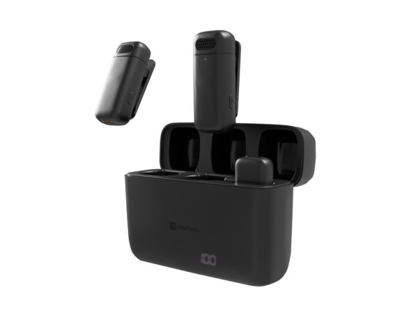 render-mikrofon-mobilny-hopper-2szt_5 Mobilní bezdrátový mikrofon Natec HOPPER LAVALIER USB-C, 2 KS