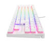 Genesis tichá herní klávesnice THOR 303/TKL/RGB/Outemu Peach Silent/Drátová USB/US layout/Bílá