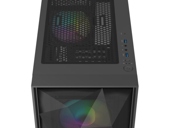 Počítačová skříň Genesis DIAXID 605 ARGB/Midi Tower/Transpar./Černá