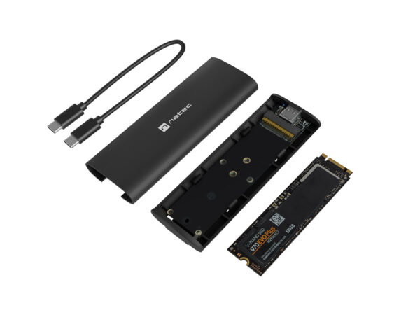 render_obudowa-dysk-M2-NVMe-Natec-Rhino_7 Externí box pro SSD Natec RHINO M.2 NVME LITE USB-C 3.1 GEN2, hliníkové tělo