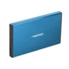 Externí box pro HDD 2,5" USB 3.0 Natec Rhino Go, modrý, hliníkové tělo
