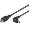 PremiumCord miniUSB 2.0, A-B, 5pinů, 90°, 1.8m