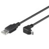 PremiumCord Kabel micro USB 2.0, A-B, 90°, 3m