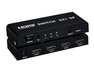 sn-86 PremiumCord HDMI switch 3:1 kovový, dálkové ovl.