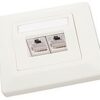 Zásuvka Solarix CAT5E STP 2 x RJ45 pod omítku bílá