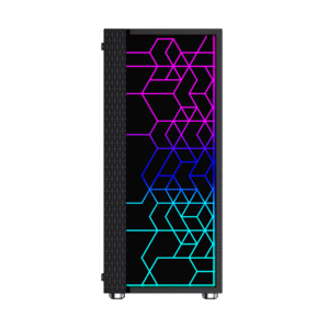 Gembird Computer Fornax 2500 ARGB/Midi Tower/Transpar./Černá