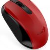 Genius NX-8008s/Kancelářská/Optická/1 200 DPI/Bezdrátová USB/Červená