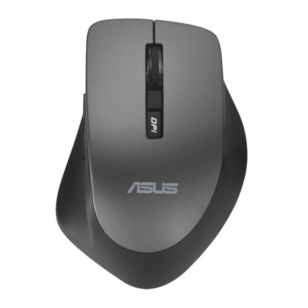 ASUS WT425/Ergonomická/Optická/Pro praváky/1 600 DPI/Bezdrátové USB/Šedá