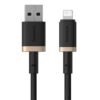 Baseus Rychlonabíjecí kabel Dura USB/Lightning 1m 2.4A černo zlatý