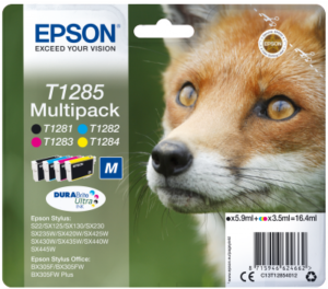 t128_multi_fox_png Multipack CMYK Ink Cartridge (T1285)
