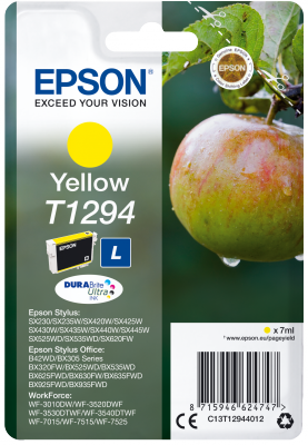 t129_y_apple_png Epson Singlepack Yellow T1294 DURABrite Ultra Ink