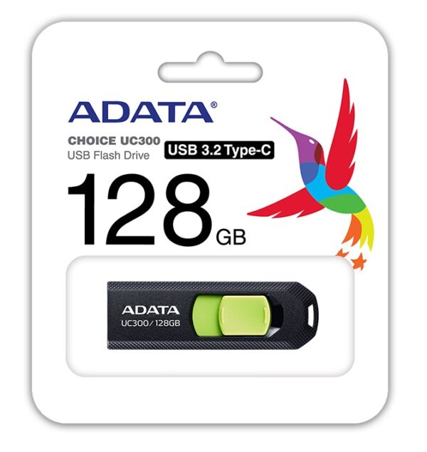 ADATA UC300/128GB/USB 3.2/USB-C/Černá