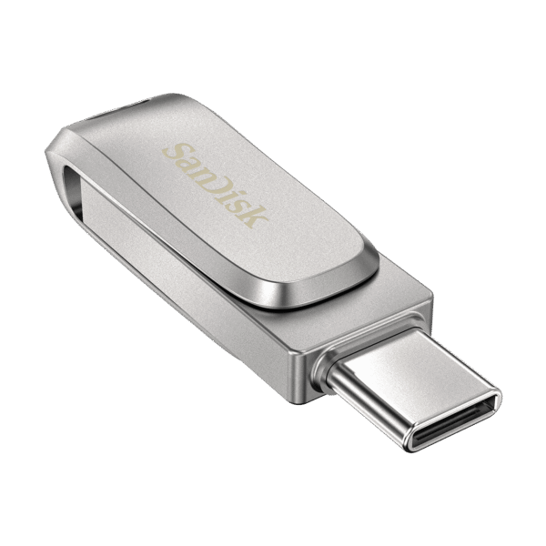 SanDisk Ultra Dual Drive Luxe/128GB/USB 3.1/USB-A + USB-C/Stříbrná