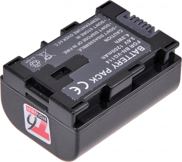 Baterie T6 Power JVC BN-VG107, BN-VG108, BN-VG114, 1200mAh, 4,3Wh