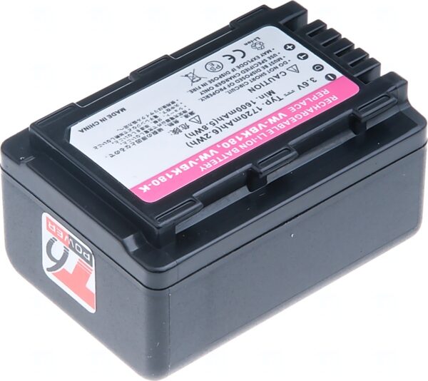vcpa0027-2 Baterie T6 power Panasonic VW-VBK180, VW-VBL090, 1720mAh, 6,2Wh, černá