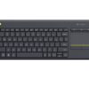 Logitech K400 plus/Bezdrátová USB/US layout/Černá